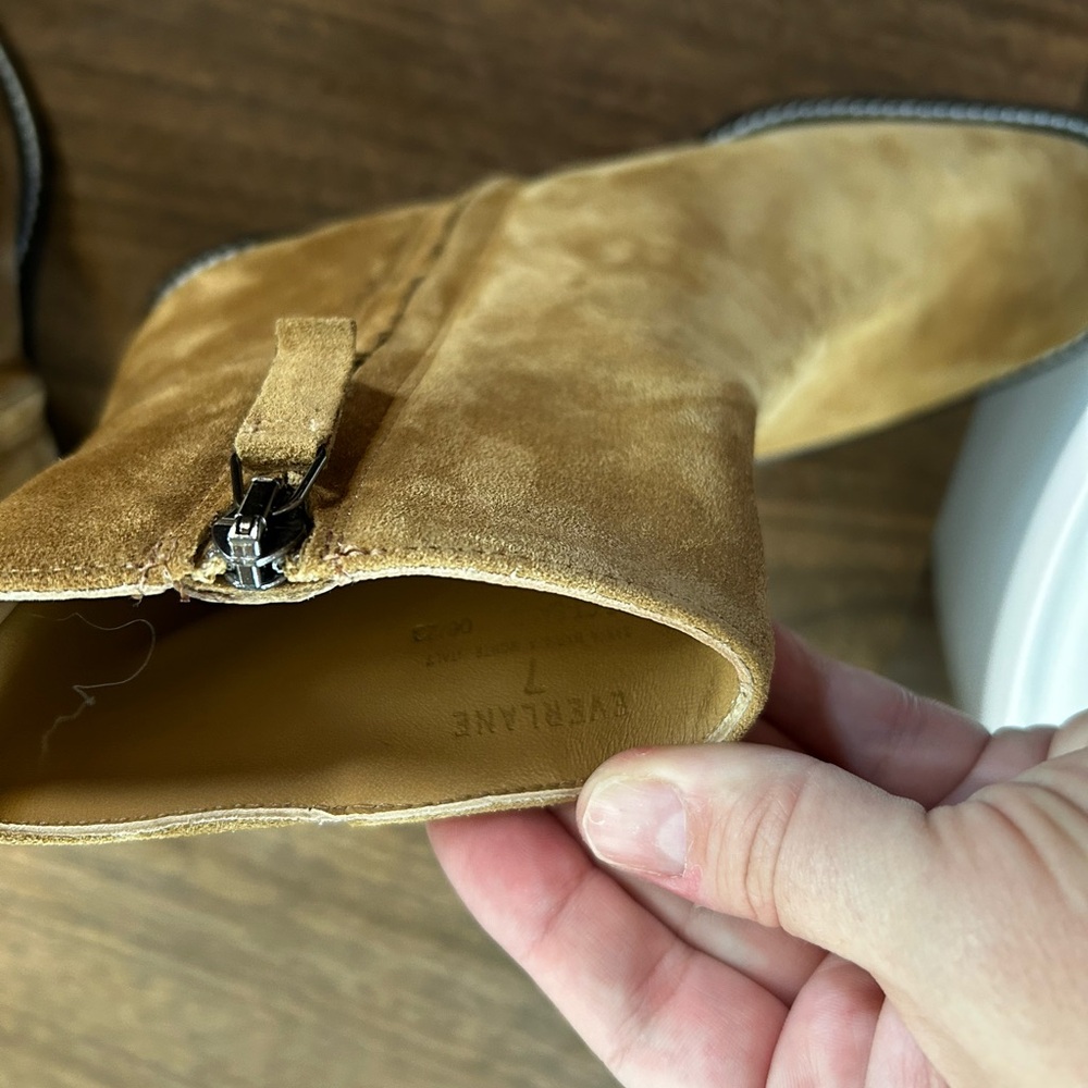 Everlane Suede Ankle City Boots in Tan Camel - Picture 5 of 6